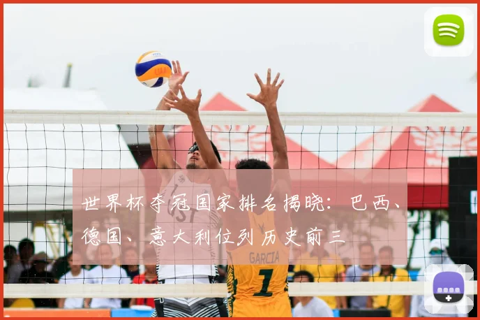 世界杯夺冠国家排名揭晓：巴西、德国、意大利位列历史前三