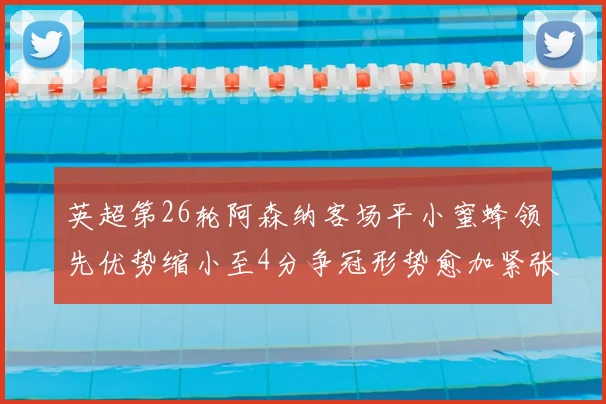 英超第26轮阿森纳客场平小蜜蜂领先优势缩小至4分争冠形势愈加紧张