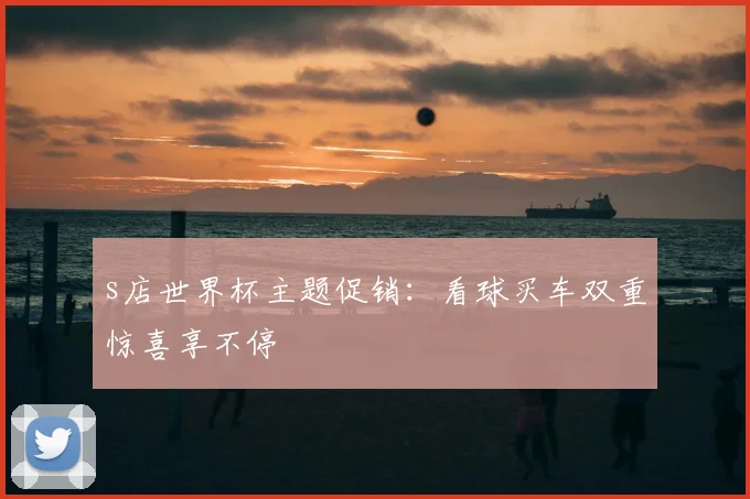 s店世界杯主题促销：看球买车双重惊喜享不停